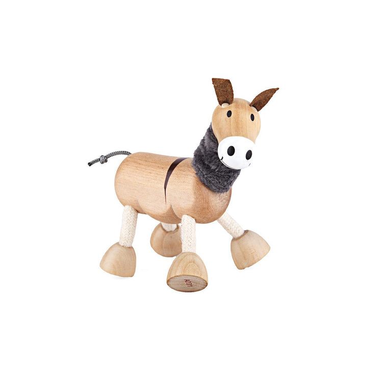 Anamalz Donkey - Handcrafted Wooden Farm Animal Toy