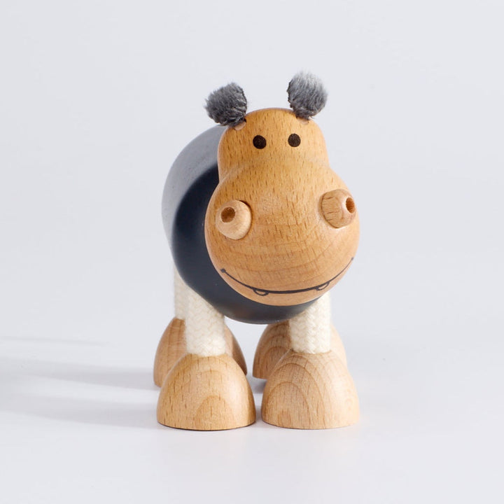Anamalz Hippo - Handcrafted Wooden Safari Animal Toy