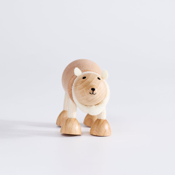 Anamalz Polar Bear - Handcrafted Wooden Arctic Animal Toy
