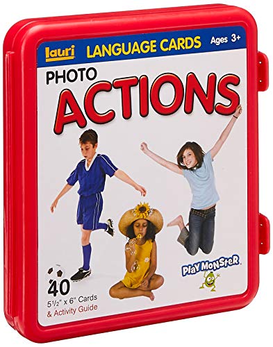 Lauri Photo Actions language cards, 40-card set in red storage case